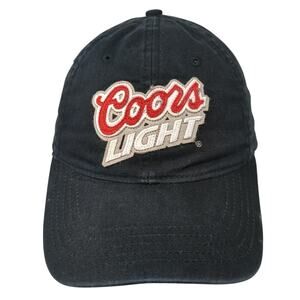 Coors Light Strapback Baseball Cap Black OS Adjustable Embroidered Bio-Domes